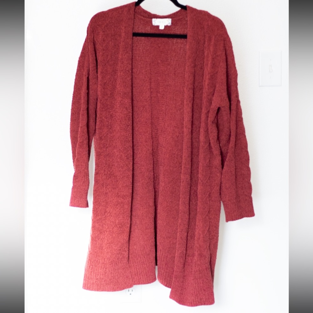 Pink Rose red cardigan